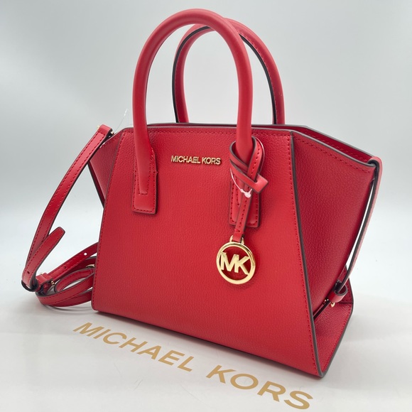 Michael Kors Small Avril TZ Satchel Bag Flame - Picture 3 of 13